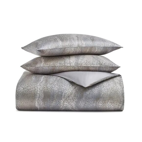 Hotel Collection Terra 3Pc Duvet Cover Set King Gray Taupe MSRP $550 - Picture 4 of 5